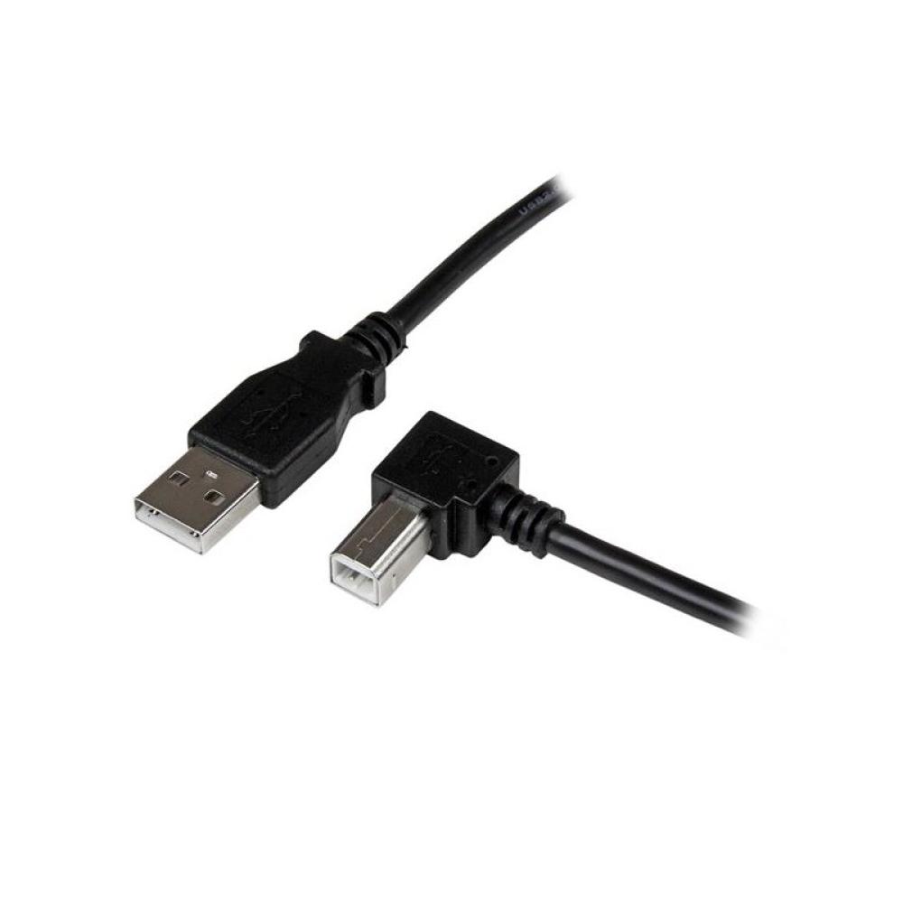 StarTech.com - Cable Adaptador USB 1m para Impresora Acodado - 1x USB A Macho - 1x USB B Macho en Ángulo Derecho