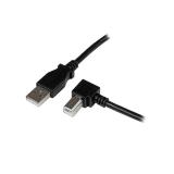 StarTech.com - Cable Adaptador USB 1m para Impresora Acodado - 1x USB A Macho - 1x USB B Macho en Ángulo Derecho