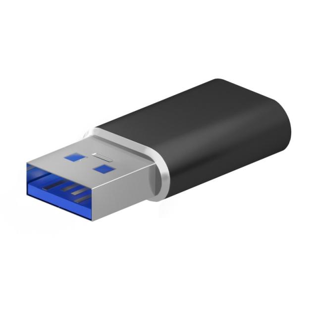 AISENS - Mini Adaptador USB 3.2 Gen2 / USB 2.0 3A, Tipo USB-C/H-A/M, Negro