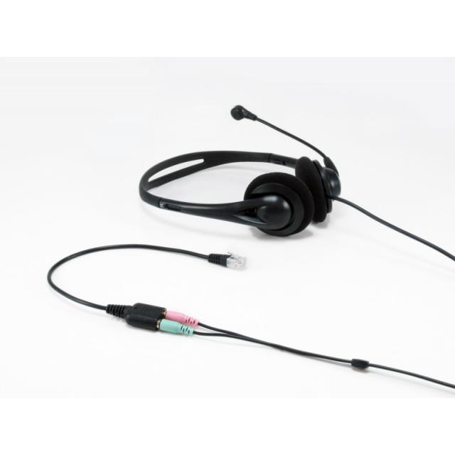 Equip - 147944 cable de audio 0,25 m RJ-9 2 x 3.5mm Negro