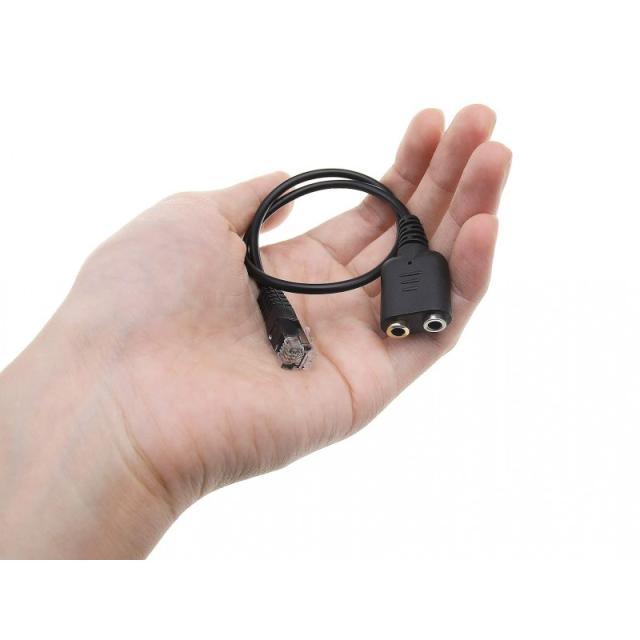 Equip - 147944 cable de audio 0,25 m RJ-9 2 x 3.5mm Negro