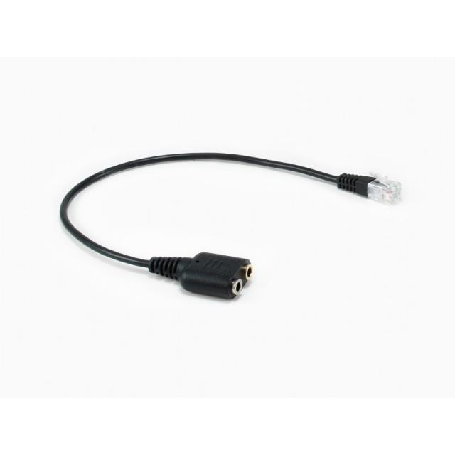 Equip - 147944 cable de audio 0,25 m RJ-9 2 x 3.5mm Negro