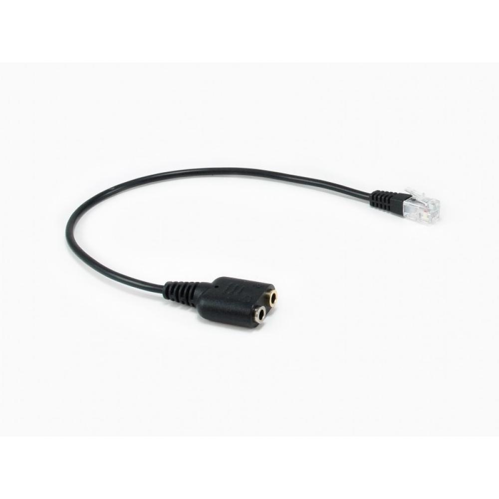 Equip - 147944 cable de audio 0,25 m RJ-9 2 x 3.5mm Negro