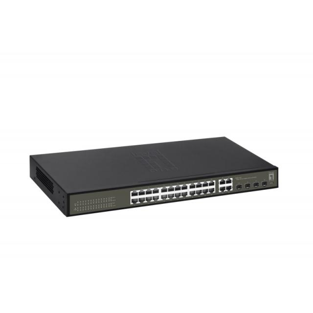 LevelOne - GES-2128 switch Gestionado L2 Gigabit Ethernet (10/100/1000) Negro