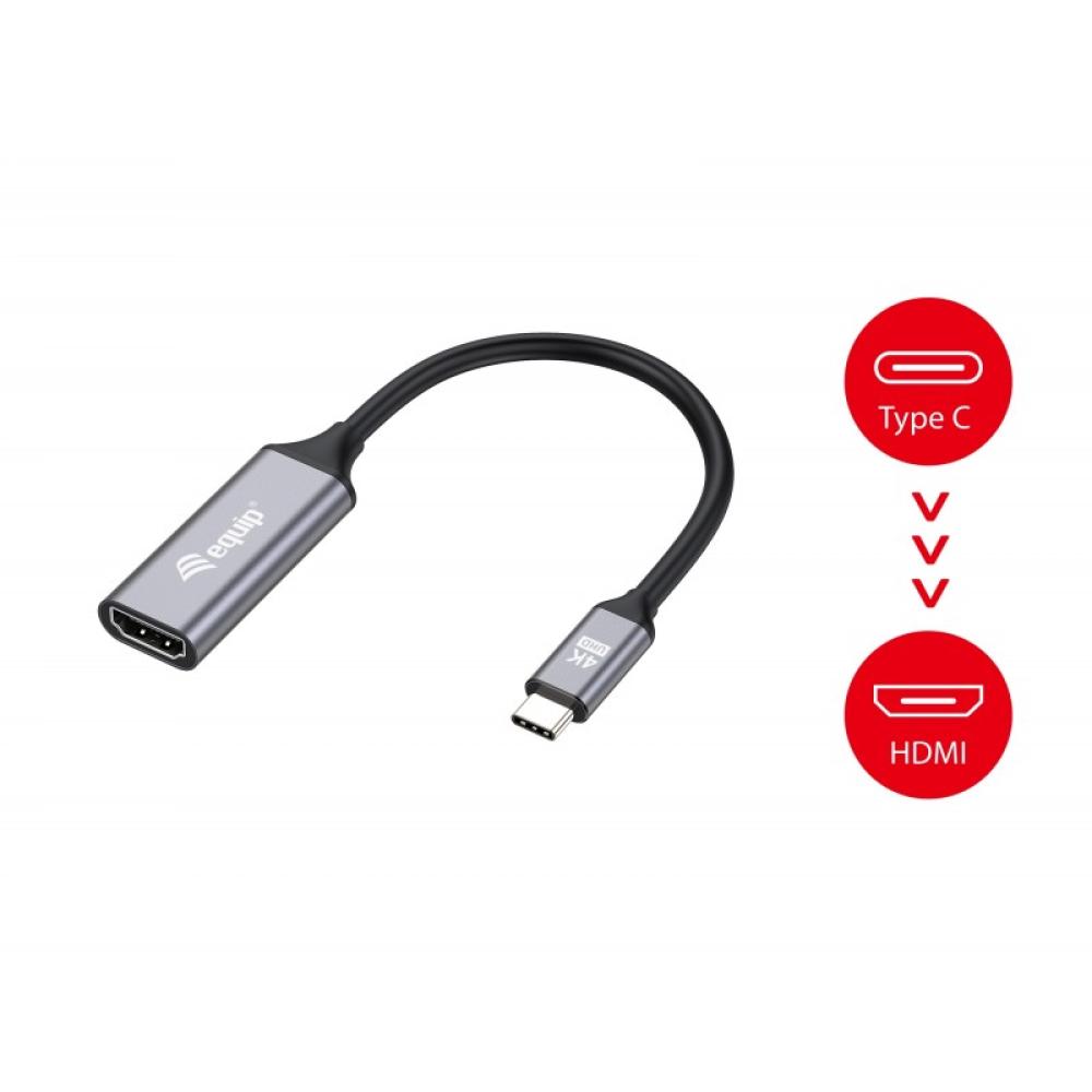 Equip - Adaptador USB-C a HDMI 2.0, 4K/60Hz