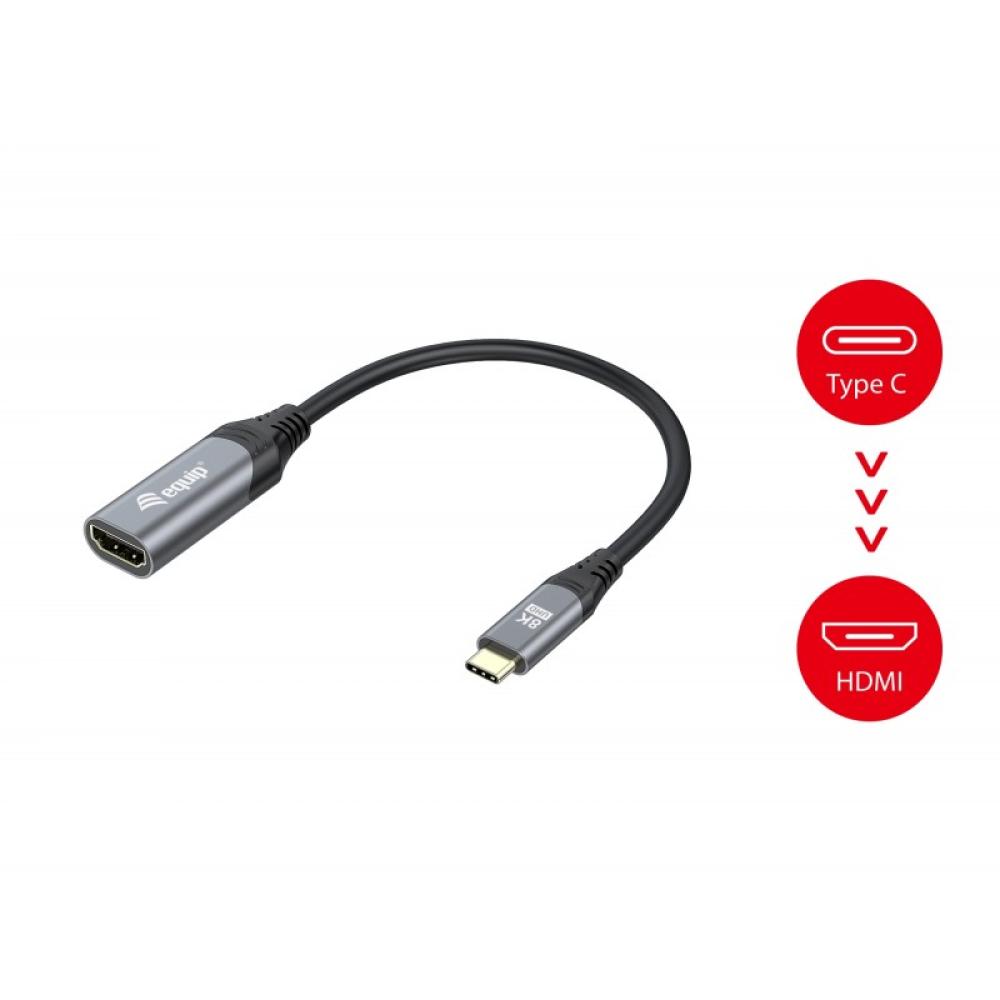 Equip - Adaptador USB-C a HDMI 2.1, 8K/30Hz