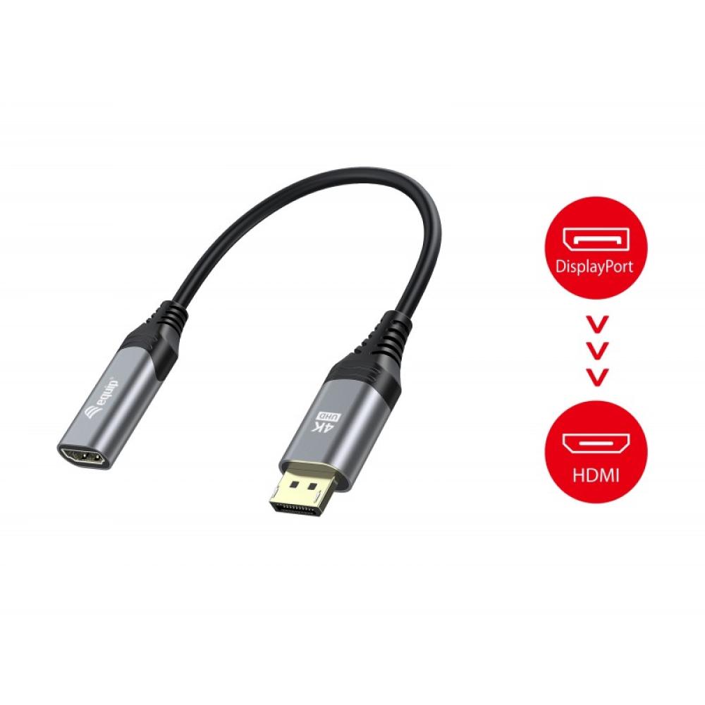 Equip - Adaptador DisplayPort 1.2 a HDMI, 4K/60Hz