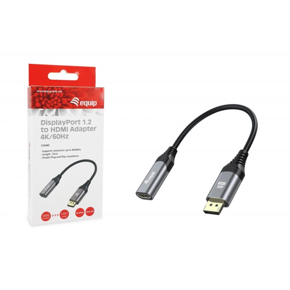 Equip - Adaptador DisplayPort 1.2 a HDMI, 4K/60Hz