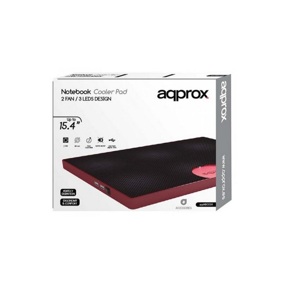 Approx - appNBC05R almohadilla fría 39,1 cm (15.4") Negro, Rojo