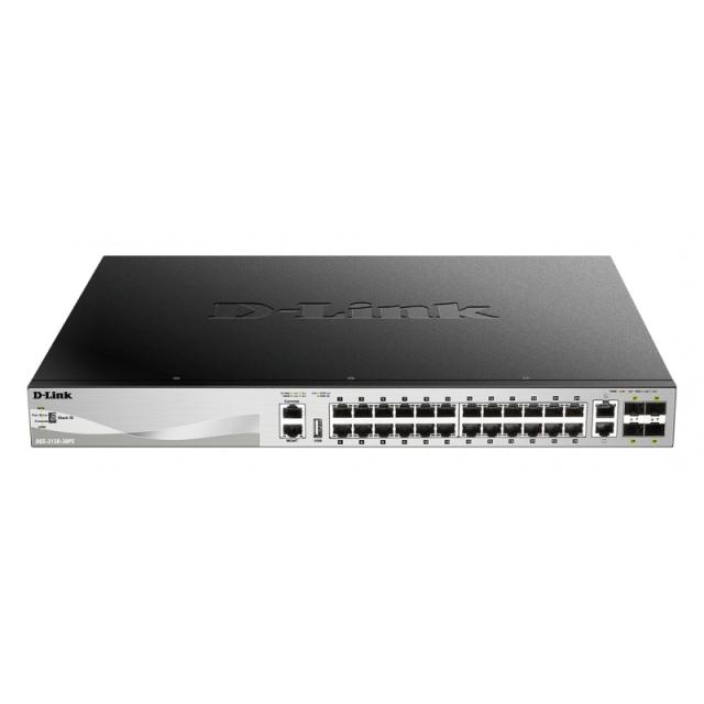 D-Link - DGS-3130-30PS/E switch Gestionado L3 Gigabit Ethernet (10/100/1000) Energía sobre Ethernet (PoE) Gris