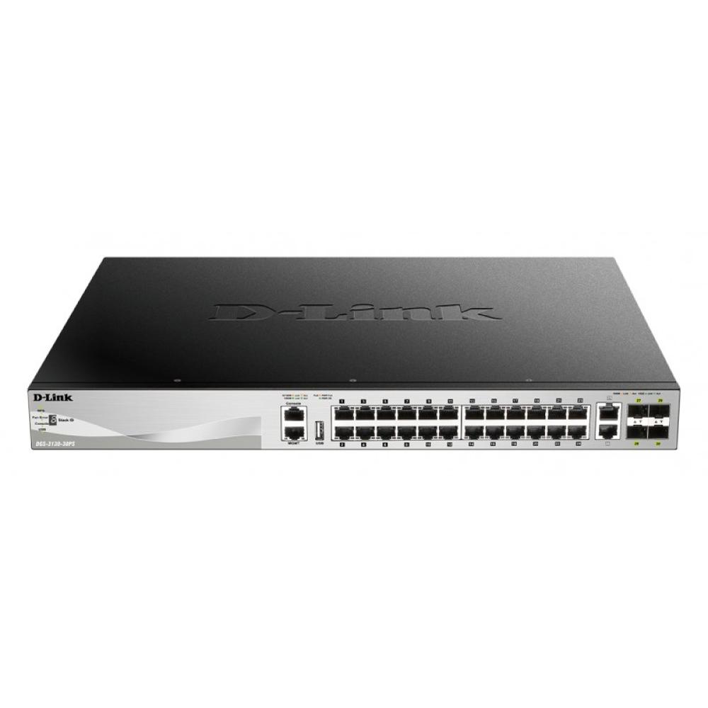D-Link - DGS-3130-30PS/E switch Gestionado L3 Gigabit Ethernet (10/100/1000) Energía sobre Ethernet (PoE) Gris