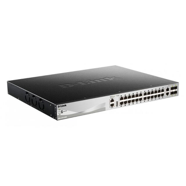 D-Link - DGS-3130-30PS/E switch Gestionado L3 Gigabit Ethernet (10/100/1000) Energía sobre Ethernet (PoE) Gris