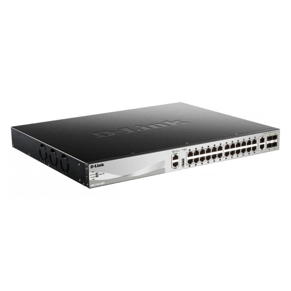 D-Link - DGS-3130-30PS/E switch Gestionado L3 Gigabit Ethernet (10/100/1000) Energía sobre Ethernet (PoE) Gris
