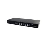 StarTech.com - Conmutador Switch KVM 8 Puertos de Vídeo VGA HD15 USB 2.0 USB A y Audio - 1U Rack Estante