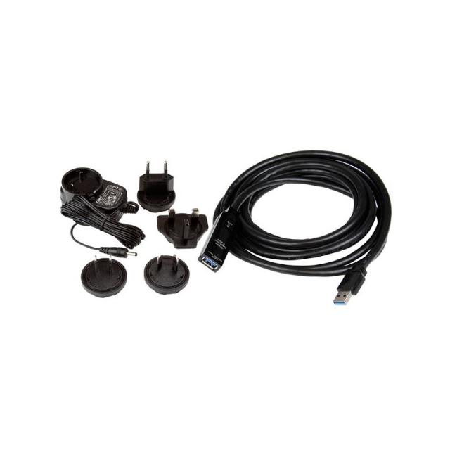 StarTech.com - Cable Extensor Alargador USB 3.0 SuperSpeed Activo de 3m - USB A Macho a Hembra - Negro