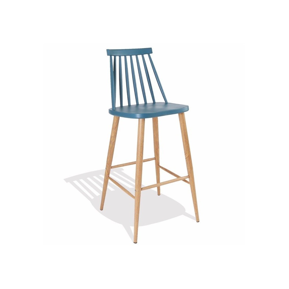 Taburete CAMUS, metal, turquesa