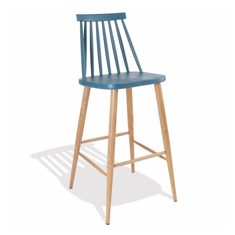 Taburete CAMUS, metal, turquesa