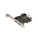 StarTech.com - Adaptador Tarjeta Controladora PCI Express PCI-E 2 Puertos USB 3.0 con Alimentación Molex y UASP
