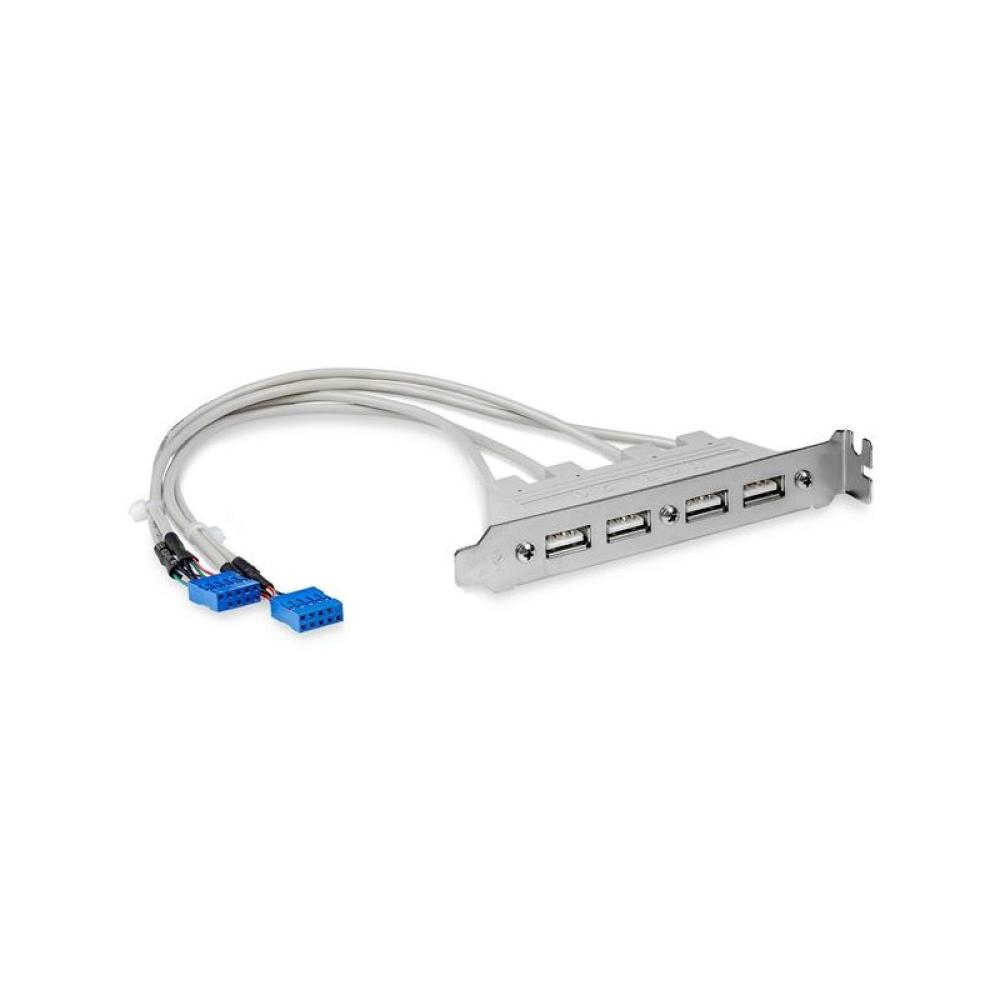 StarTech.com - Cabezal Bracket de 4 puertos USB 2.0 con Conexión a Placa Base 2x IDC10