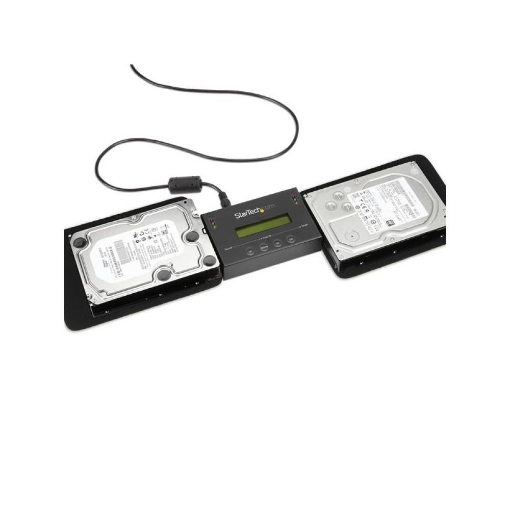StarTech.com - Clonador y Borrador Autónomo 1:1 para Discos Duros SSDs SATA - con Pantalla LCD - TAA - Independiente del Sistema