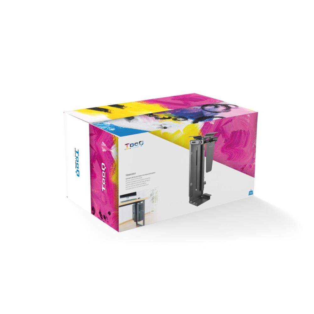 TooQ - Soporte Metálico para CPU para Escritorio/Pared, Negro