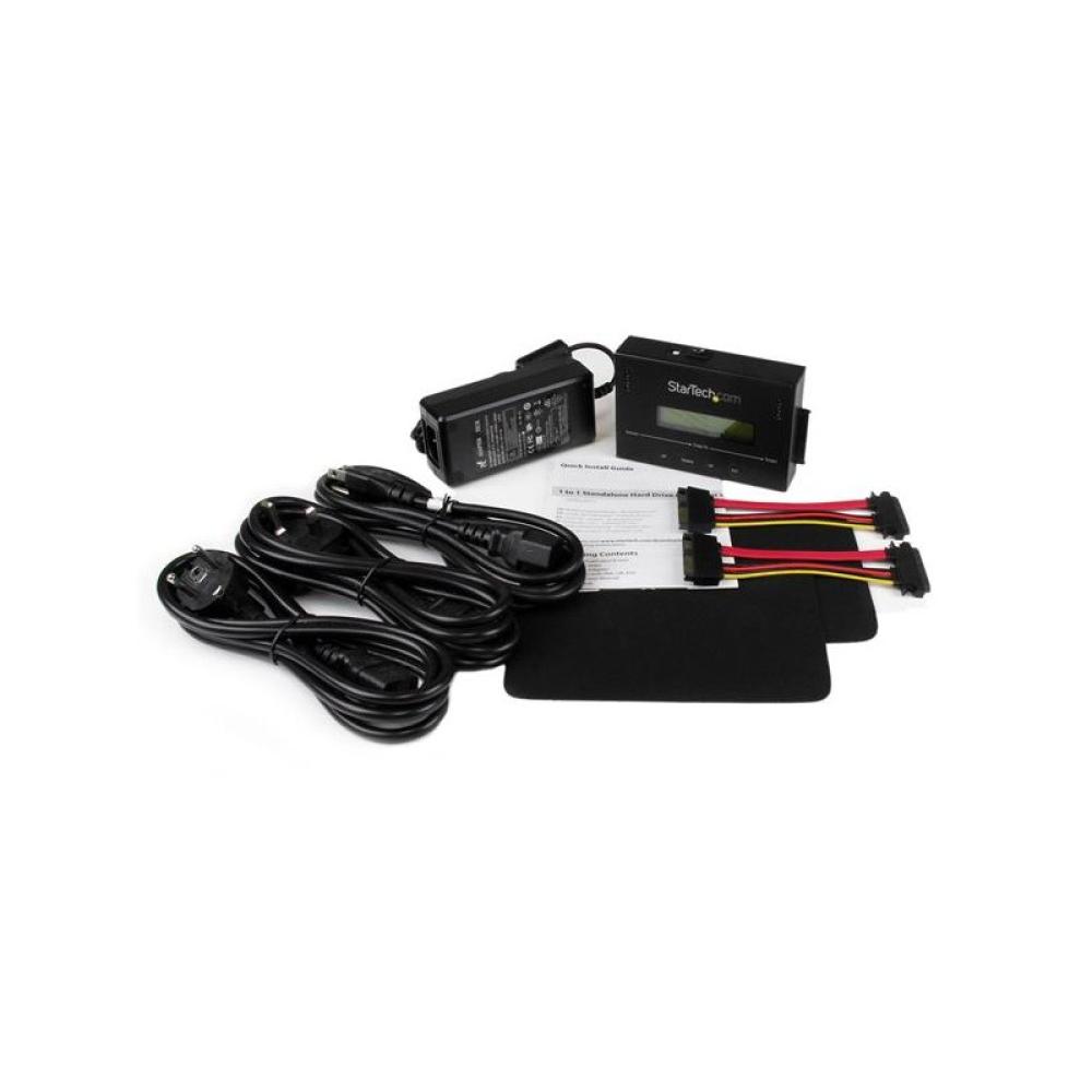 StarTech.com - Clonador y Borrador Autónomo 1:1 para Discos Duros SSDs SATA - con Pantalla LCD - TAA - Independiente del Sistema