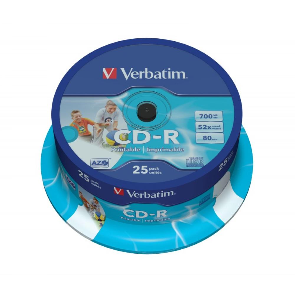 Verbatim - CD-R AZO Wide Inkjet Printable 700 MB 25 pieza(s)