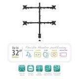 Ewent - EW1514 soporte para monitor 81,3 cm (32") Abrazadera/Atornillado Negro