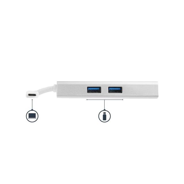 StarTech.com - Adaptador Multipuertos USB-C - Docking Station Portátil USB-C 4K HDMI - Entrega de Potencia 60W - GbE - Hub 2x US