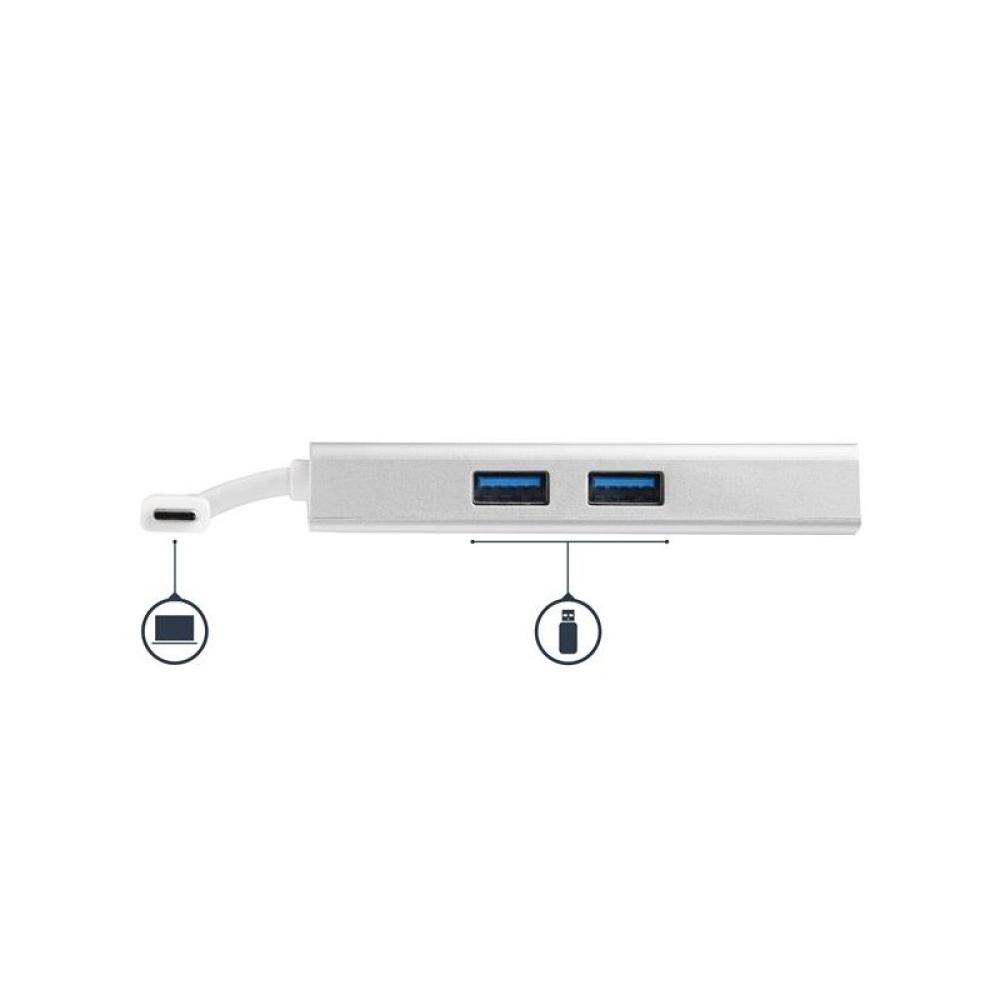 StarTech.com - Adaptador Multipuertos USB-C - Docking Station Portátil USB-C 4K HDMI - Entrega de Potencia 60W - GbE - Hub 2x US