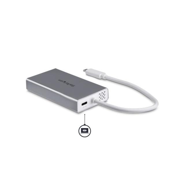 StarTech.com - Adaptador Multipuertos USB-C - Docking Station Portátil USB-C 4K HDMI - Entrega de Potencia 60W - GbE - Hub 2x US