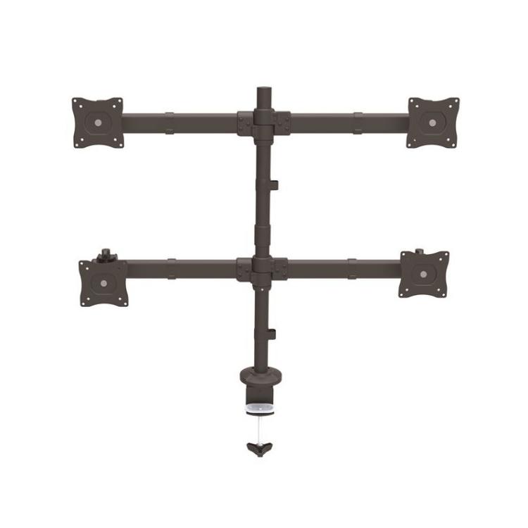 StarTech.com - Brazo de Escritorio para 4 Monitores 2x2 de hasta 27" con Montaje VESA- Soporte Ergonómico con Mástil, Articulado