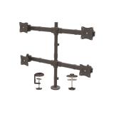 StarTech.com - Brazo de Escritorio para 4 Monitores 2x2 de hasta 27" con Montaje VESA- Soporte Ergonómico con Mástil, Articulado