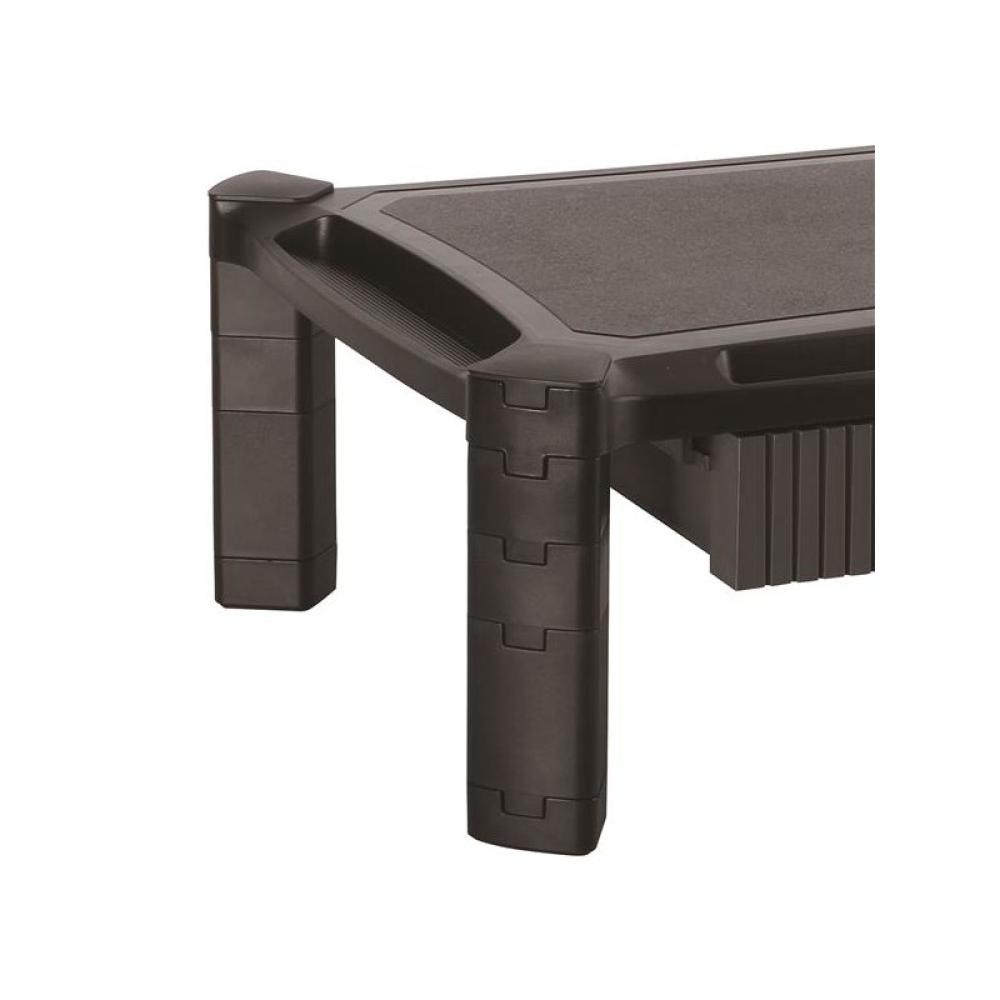 StarTech.com - Base con Cajón para Monitor - de Altura Ajustable con Columnas Apilables - con Soporte para Pantallas hasta 32 Pu