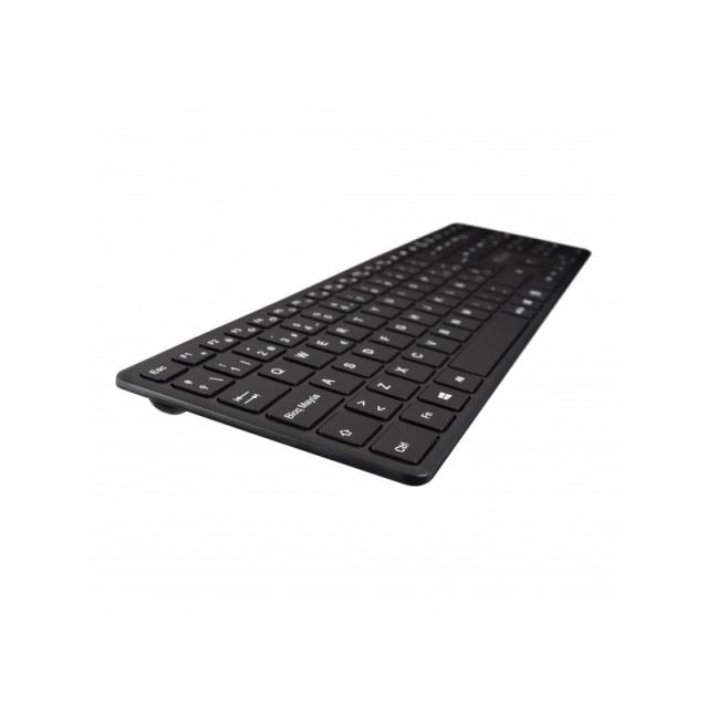 V7 - Teclado Bluetooth KW550ESBT de 2,4 GHz, modo dual, QWERTY español: negro