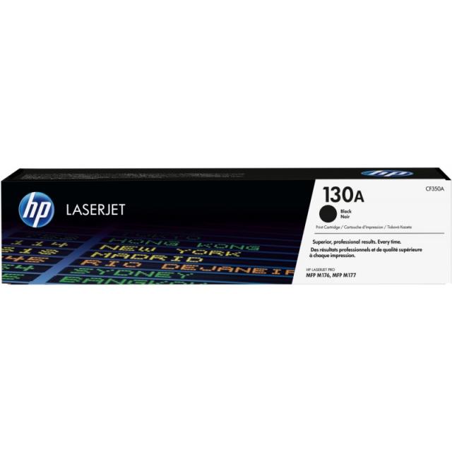 HP - Cartucho de tóner original LaserJet 130A negro