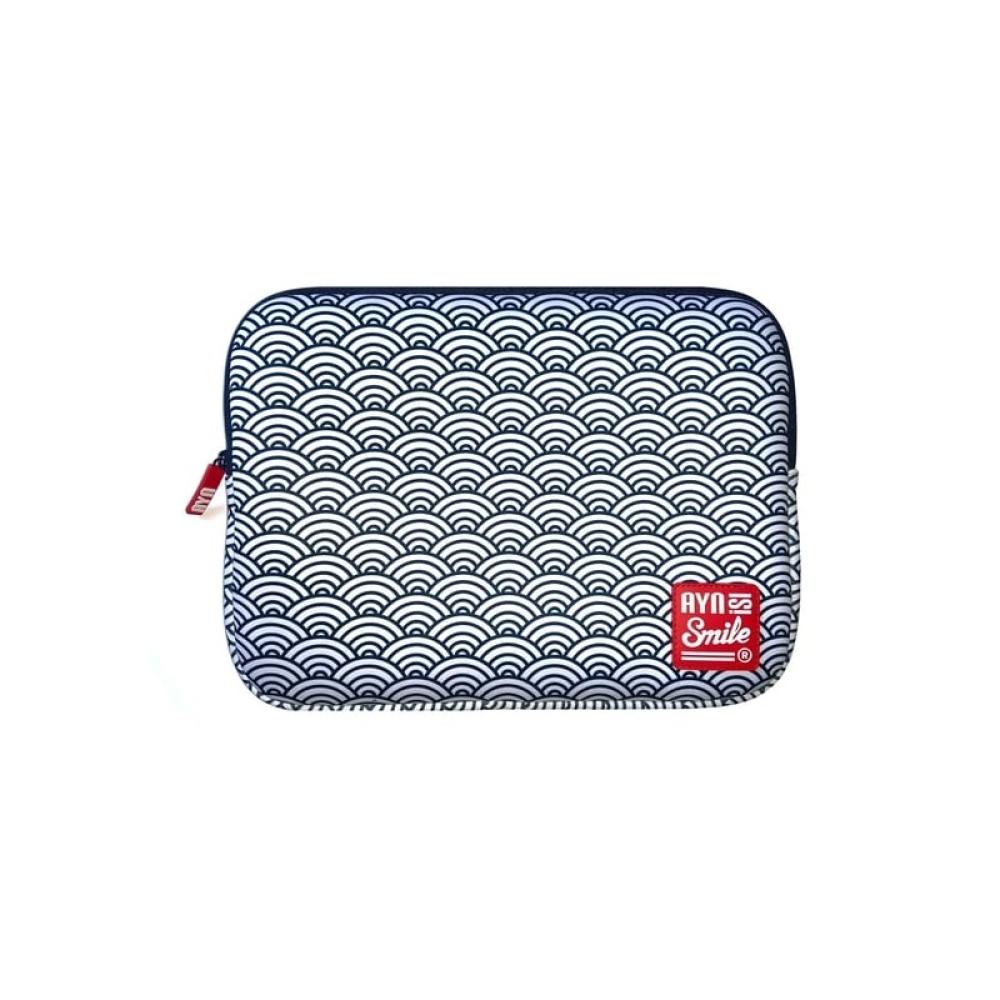 Smile - Laptop sleeve Kimono 13"-14" Seigaiha + Mouse