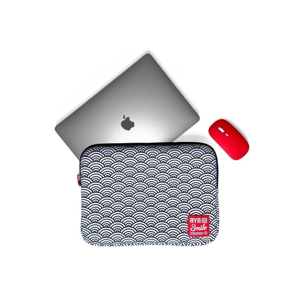 Smile - Laptop sleeve Kimono 13"-14" Seigaiha + Mouse