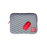 Smile - Laptop sleeve Kimono 13"-14" Seigaiha + Mouse