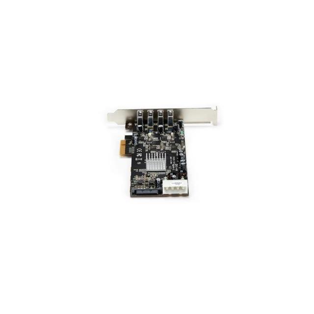 StarTech.com - Adaptador Tarjeta PCI Express PCI-E 4 Puertos USB 3.0 UASP 2 Canales de 5Gbps con Alimentación Molex SATA