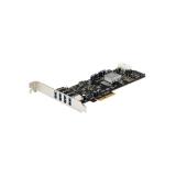 StarTech.com - Adaptador Tarjeta PCI Express PCI-E 4 Puertos USB 3.0 UASP 2 Canales de 5Gbps con Alimentación Molex SATA