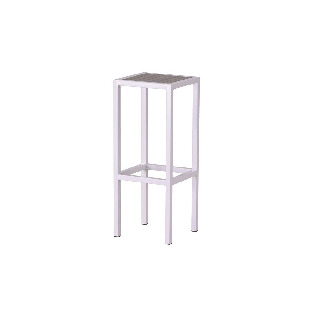 Taburete PLAYAMAR, metal, polywood gris