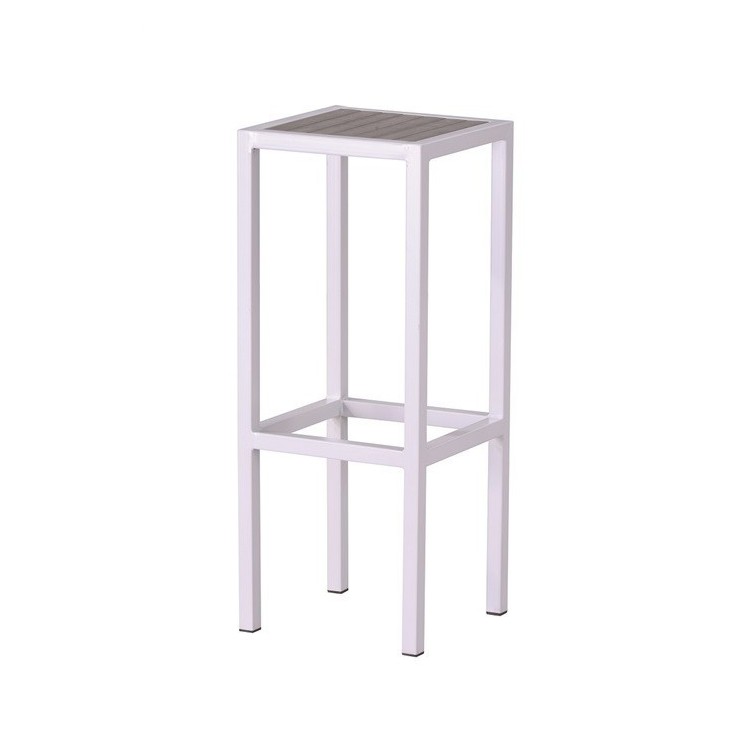 Taburete PLAYAMAR, metal, polywood gris