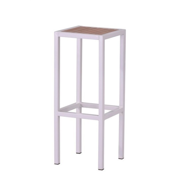 Taburete PLAYAMAR, metal, polywood natural