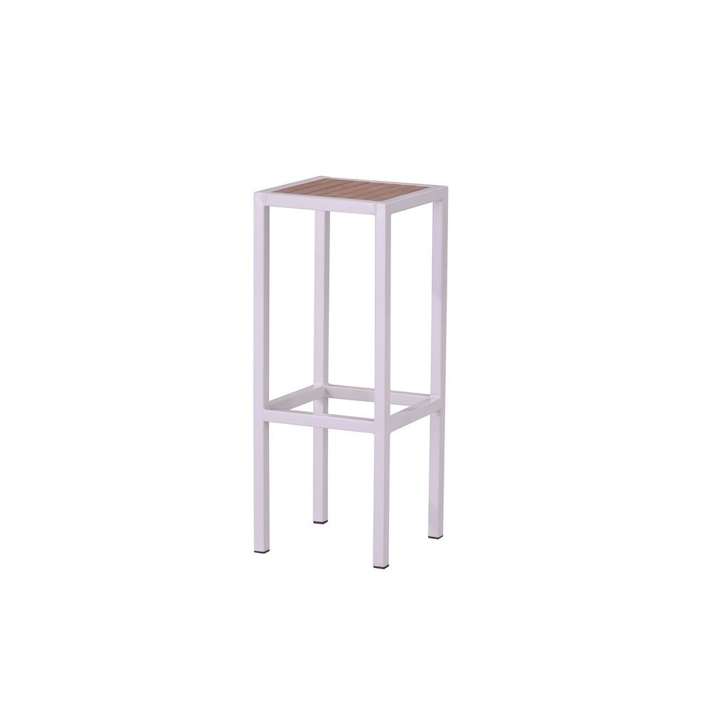 Taburete PLAYAMAR, metal, polywood natural