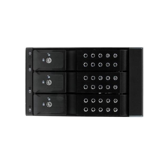 StarTech.com - Rack Móvil Backplane de 3 Bahías para Unidades de 3,5 SAS II/SATA III Hot Swap - 6 Gbps - Rack Móvil de Aluminio