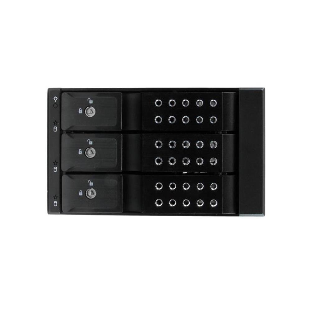 StarTech.com - Rack Móvil Backplane de 3 Bahías para Unidades de 3,5 SAS II/SATA III Hot Swap - 6 Gbps - Rack Móvil de Aluminio