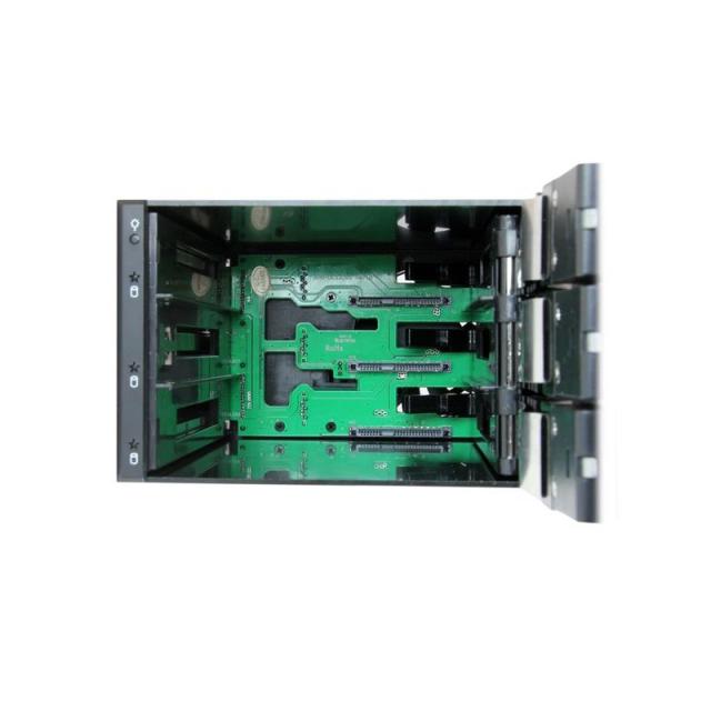 StarTech.com - Rack Móvil Backplane de 3 Bahías para Unidades de 3,5 SAS II/SATA III Hot Swap - 6 Gbps - Rack Móvil de Aluminio