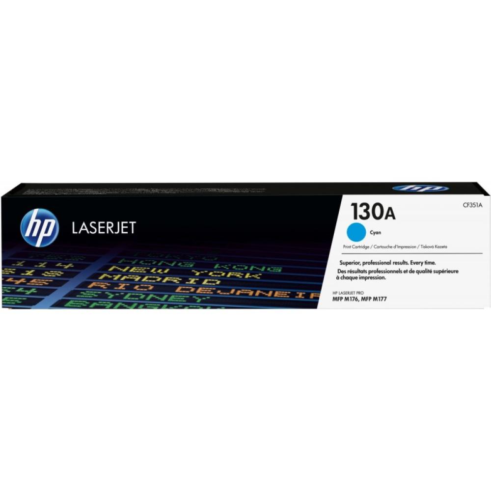 HP - Cartucho de tóner original LaserJet 130A cian