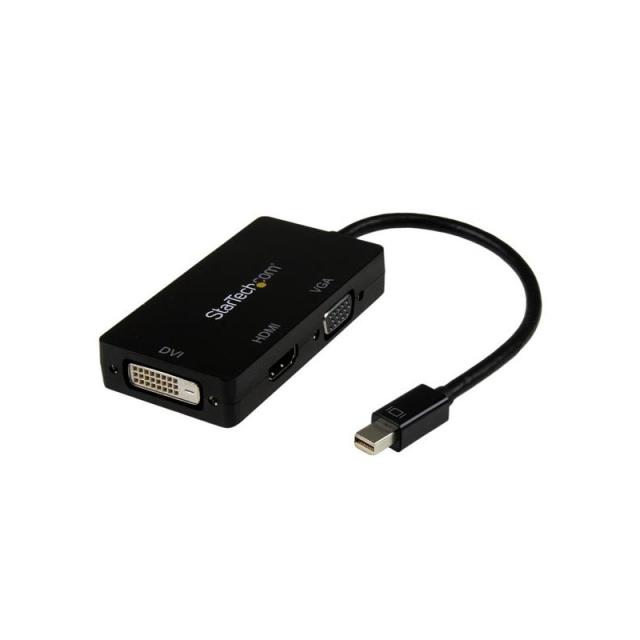 StarTech.com - Adaptador Conversor de Mini DisplayPort a VGA DVI o HDMI - Convertidor A/V 3 en 1 para viajes